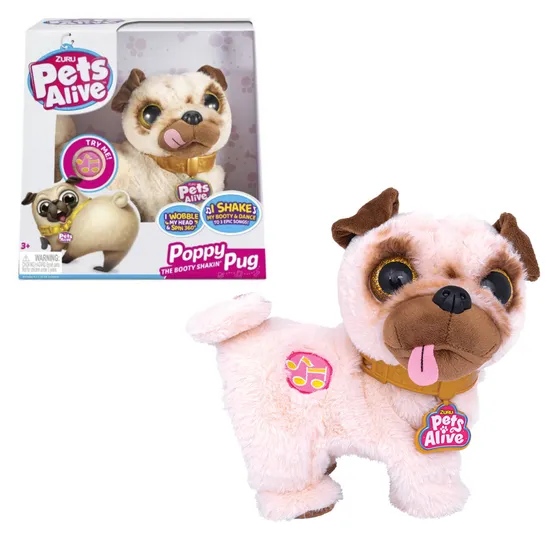 Cão de Brinquedo Pets Alive Poppy - O Pug que Dança