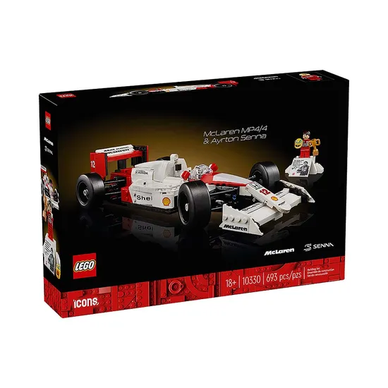 Kit de Construção Lego Icons McLaren MP4/4 & Ayrton Senna 10330 693 Peças