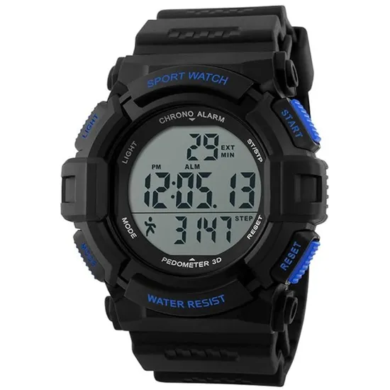 Relógio Masculino Digital Hummer Borracha Preta WH2-224015