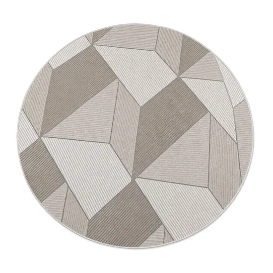 Tapete Redondo Turco de Seda Geométrico Borego 200 X 200 CM