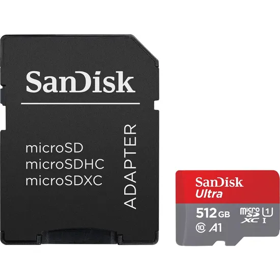 Cartão de Memória Sandisk Ultra SDSQUAC-512G-GN6MA - 512GB - Micro SD com Adaptador - 150MB/s