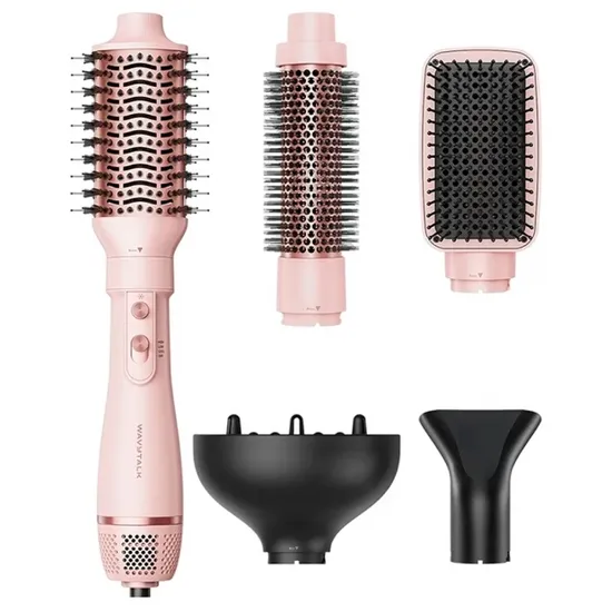 Escova Elétrica Wavytalk 639S 5 em 1 220V 50-60Hz Rosa