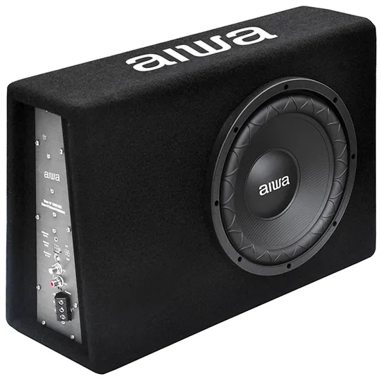 Subwoofer Aiwa AW-101BX de 10" e 120 Watts RMS - Preto