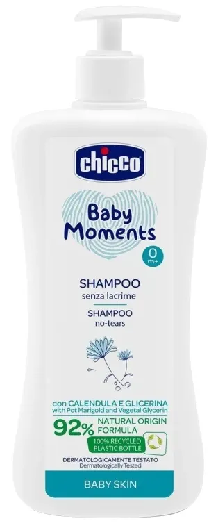 Shampoo Chicco Baby Moments Sem Lágrimas - 500mL