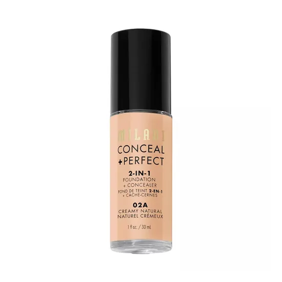 Base + Corretivo Milani MPCF-02A - 2 em 1 - Cremoso Natural