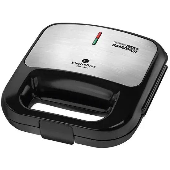 Sanduicheira Electrobras Best Sandwich EBSD-01 750 Watts 220 - 240 V ~ 50/60 Hz - Preto/Prata