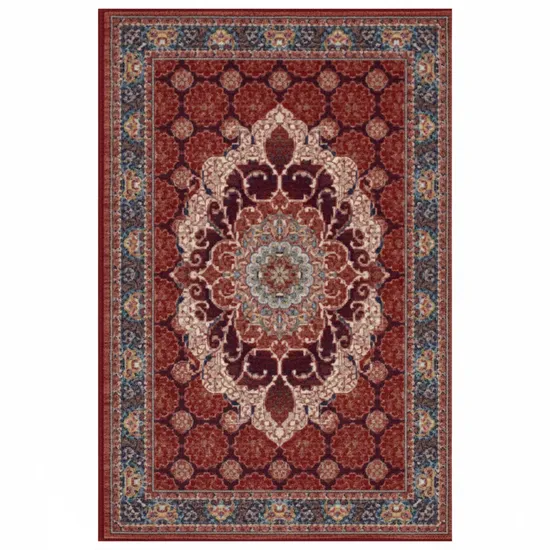 Tapete Turco Turquesa Tipo Persa 80 X 300 CM Vermelho