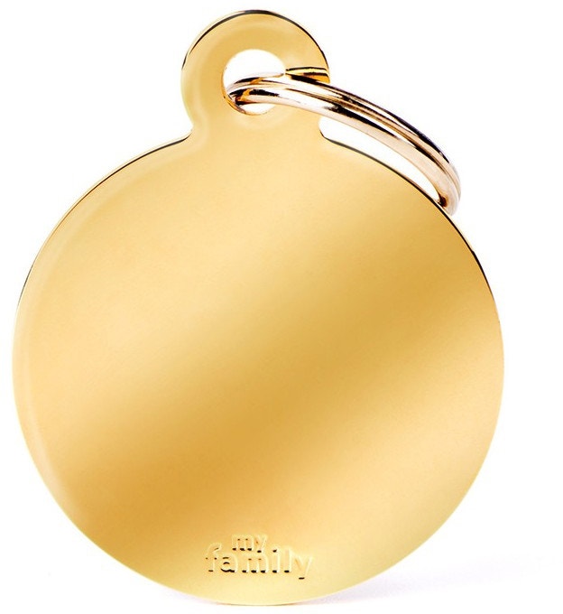 Placa de identificação MyFamily Círculo Grande MFB17 - Dourado