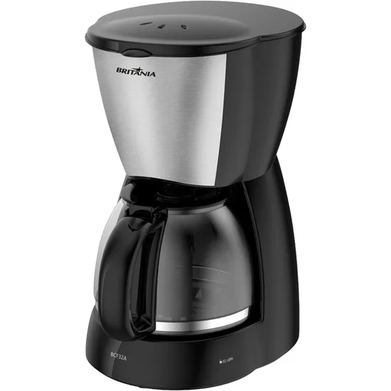 Cafeteira Elétrica Britânia Inox BCF32A - 800W - Até 32 Xícaras - 110V/60HZ - Preto