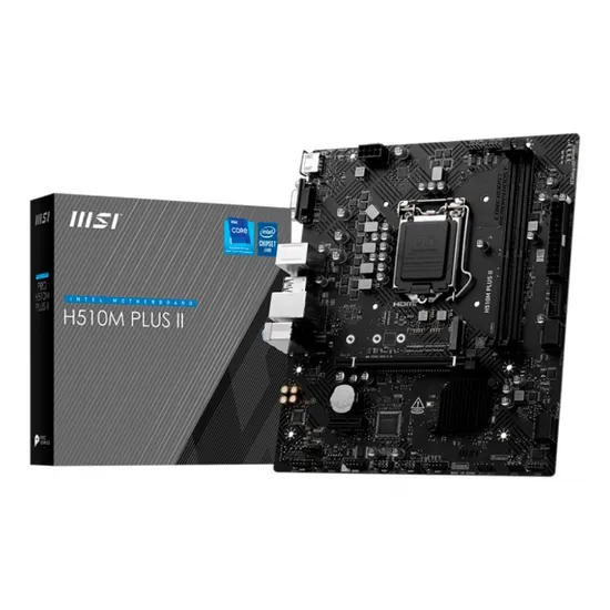 Placa-mãe MB 1200 MSI H510M Plus II DDR4 HDMI/VGA/M.2/USB3.0