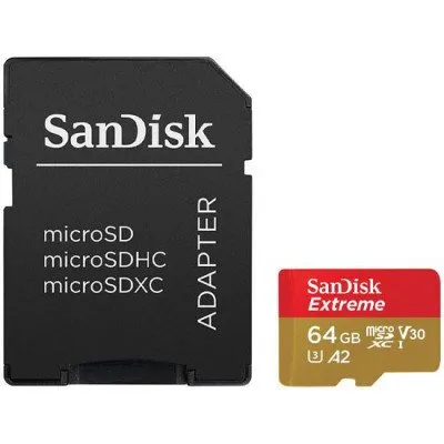 Cartão Micro SD 64GB Sandisk Extreme SDXC 170/80