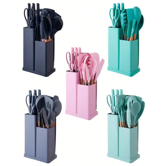 Kit de Cozinha Utensílios de Silicone 19 Peças