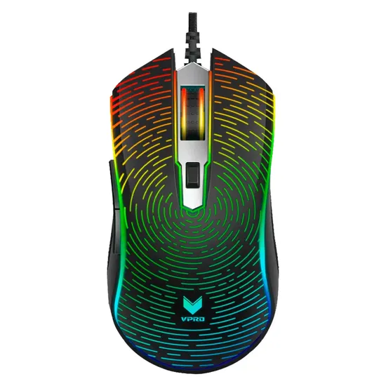 Mouse Gamer Rapoo Vpro V25S RGB 7000 Dpi USB Preto