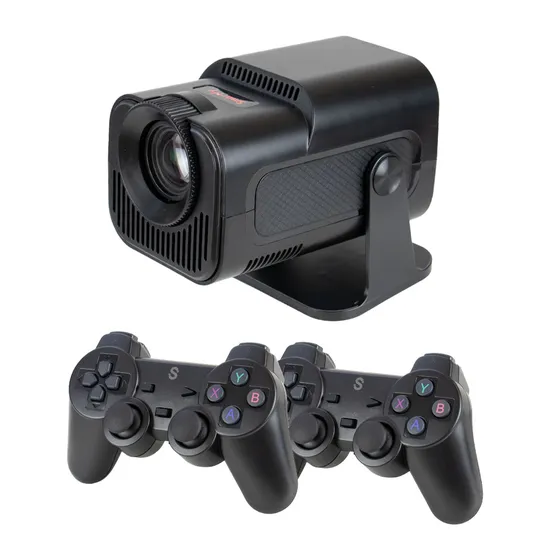 Projetor Smartfy PG02BG - 4K - HDMI/USB - Android - com 2 Controles - Bivolt - Preto