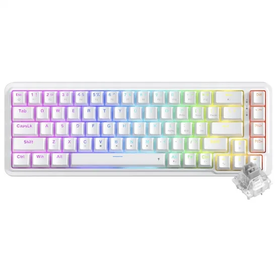Teclado Redragon K709W-RGB Nova Mecânico Usa Branco
