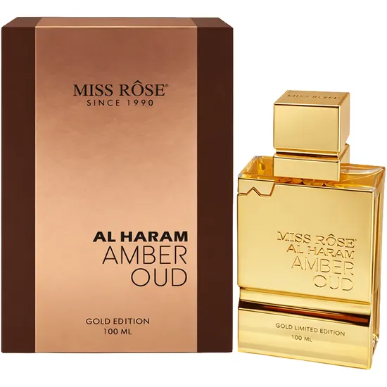 Perfume Body Spray Miss Rôse Al Haram Amber Oud Gold Edition - 7505-041M2 - Unissex - 100ML