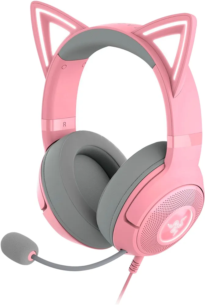 Headset Gamer com Fio Razer Kraken Kitty V2 Edição Quartzo RZ04-04730200-R3U1
