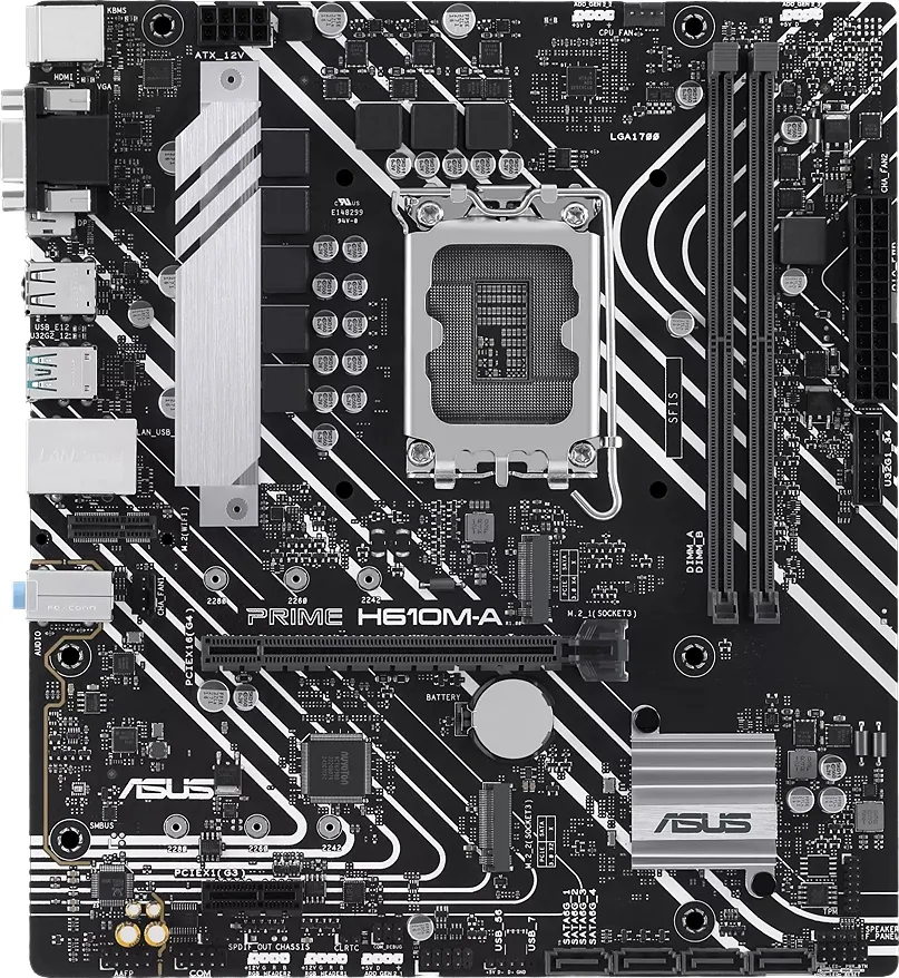 Placa Mãe Asus Prime H610M-A LGA1700/2xDDR5/PCI-E/M.2/HDMI/DP/SATA