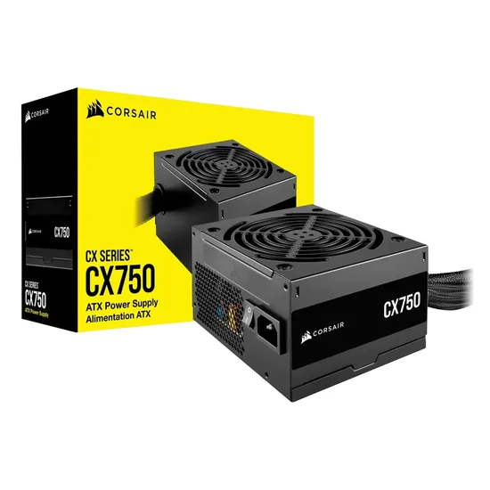 Fonte Corsair CX750 CP-9020279-Na ATX 750W 80 Plus Bronze - Preto