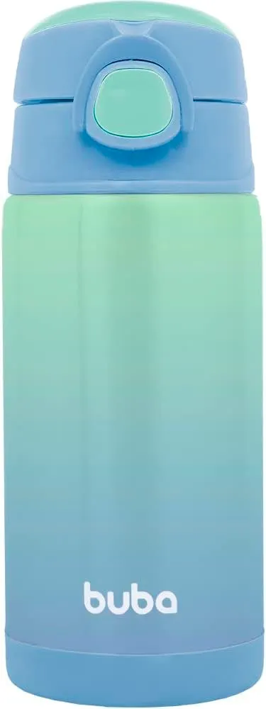 Copo Térmico BUBA 15933 com Canudo Azul Degradê