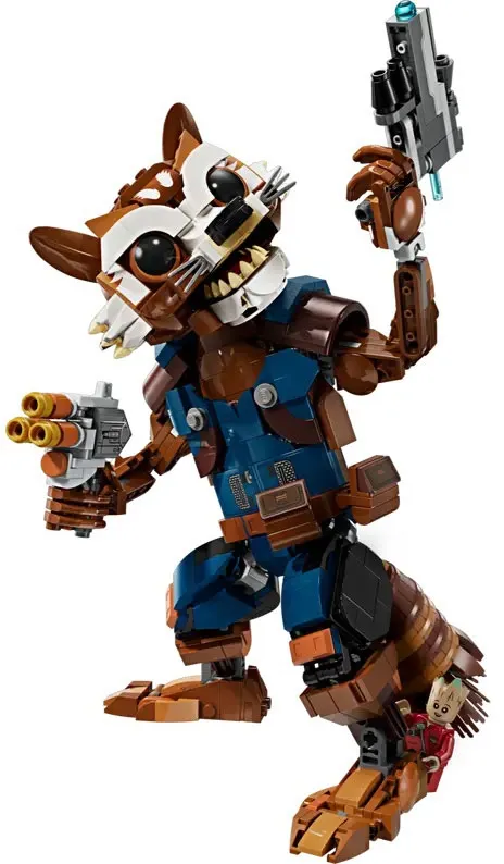 Kit de Montar LEGO MARVEL 76282 566 Peças Rocket & Bebê Groot