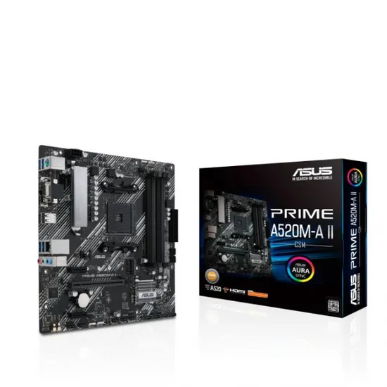 Placa-mãe AM4 Asus A520M-A II Prime DP/HDMI/VGA