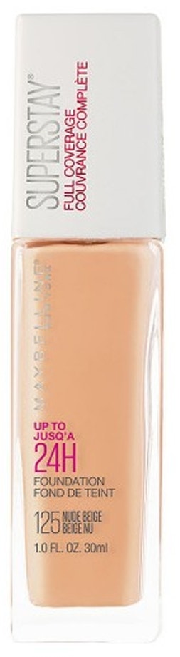 Base Maybelline Super Stay Cobertura Total 24H 125 Nude Beige - 30mL