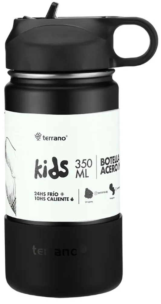 Garrafa Térmica Terrano Kids 350ml - Preto