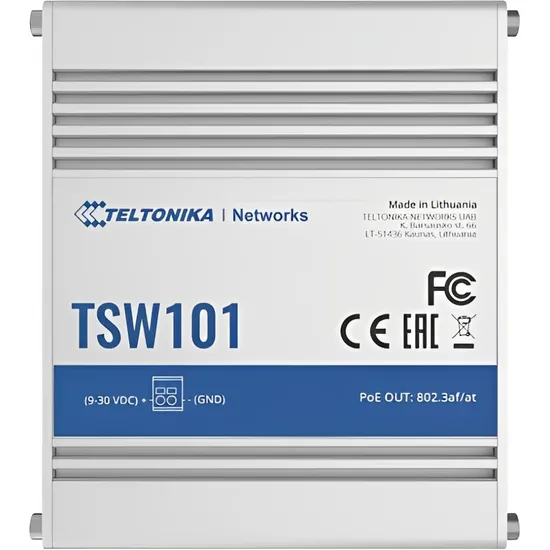 Interruptor Industrial Automotivo Teltonika TSW101 Gigabit/Poe+ - Branco