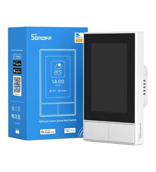 Interruptor Inteligente de Parede WiFi Sonoff Nspanel-Usw Branco