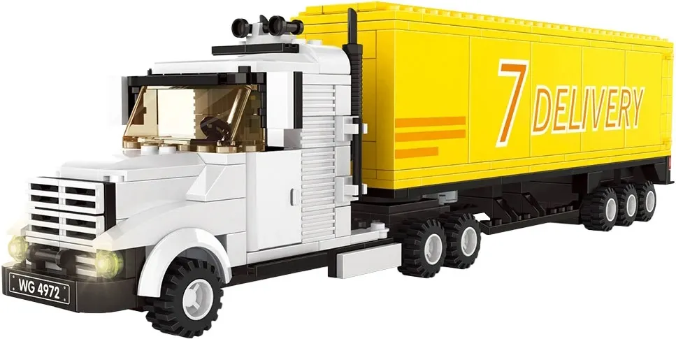 Caminhão Container de Blocos de Construção Wange - 4972 (333 Peças)
