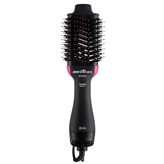 Escova Secadora Britânia BEC02PR - 1300W - Bivolt - Preto e Rosa