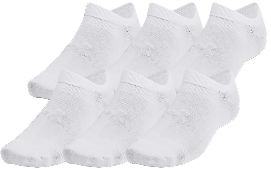 Meias Under Armour Essential No Show 1382611-100 (6 Pares)