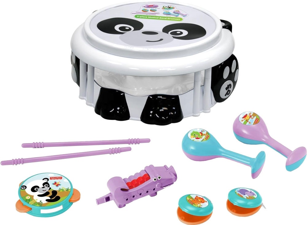 Bateria da Banda Musical Turtle Fisher-Price com Pandas - KFP2177