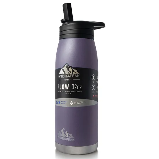 Garrafa de Água Flow Collection Hydrapeak HP-FLOW-32-Plum Roxo Plum 946ml 24H Gelada