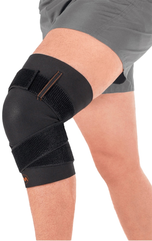 Joelheira Fechada com Bandas em Espiral Medivaric - Preto (XL)