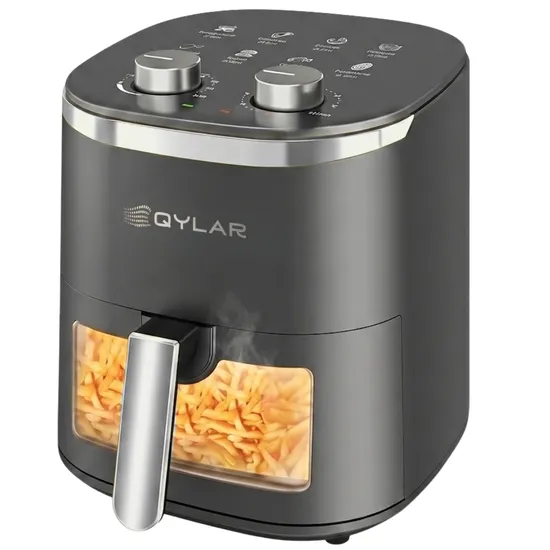Fritadeira Air Fryer Qylar FRY Lux QY-0612 1400W 220V 6L - Preto Super Prata