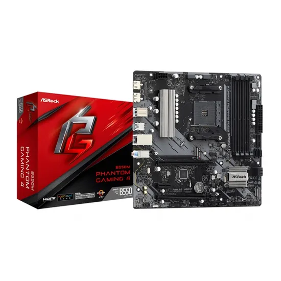 Placa-mãe AM4 Asrock B550M Phantom Gaming 4 DDR4
