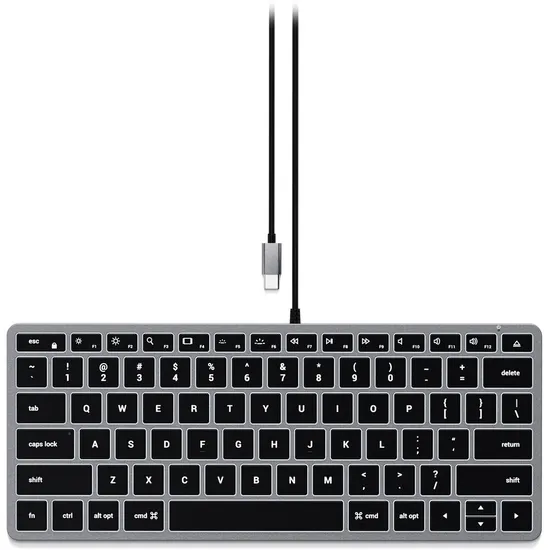 Teclado Satechi ST-UCSW1M W1 Retroiluminado para Mac USB-C - Cinza Espacial