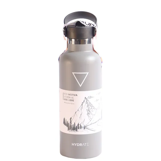 Garrafa Térmica Hydrate 620 ml Cinza