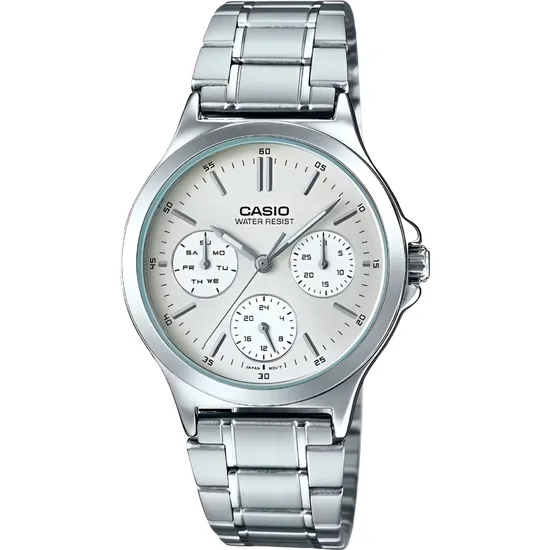 Relógio Casio LTP-V300D-7AUDF Analógico Feminino - Prata/Branco