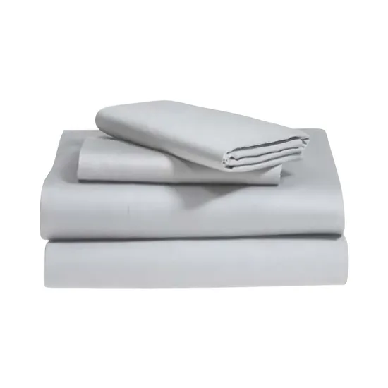 Jogo de lençóis Soho Deluxe SSQ400TENIGR 400H Tamanho Queen Size Cinza Gelo 4 Peças