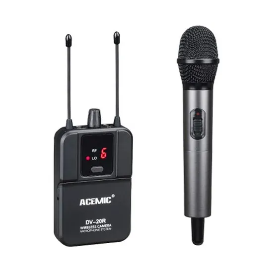 Microfone Sem Fio de Mão Acemic DV20 Wireless