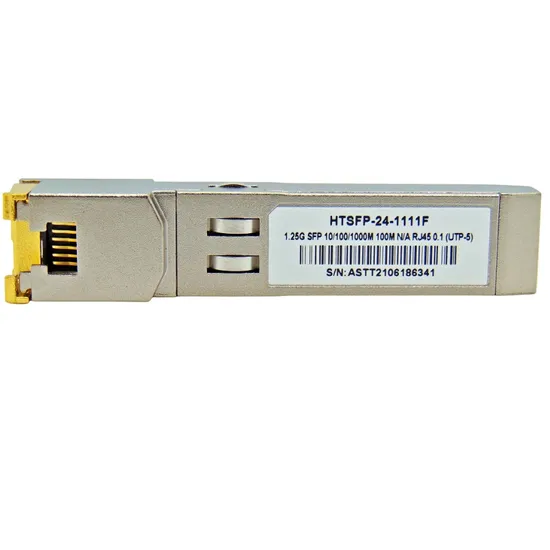 Módulo SFP F. M 1.25G 100M HTSFP-24-1111F RJ45 Cobre 10/100/1000M