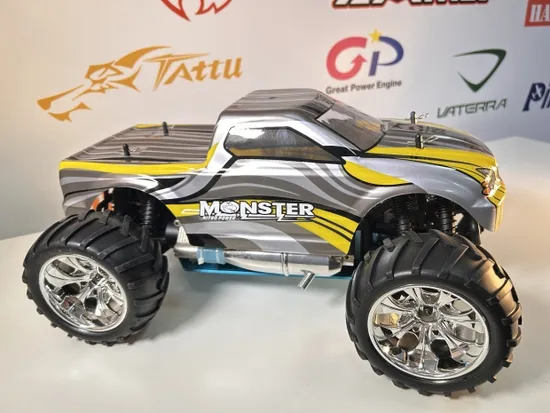 Carro Himoto 1/10 Eldorada Truck .18 Nitro 4WS Prata/Amarelo HI6101