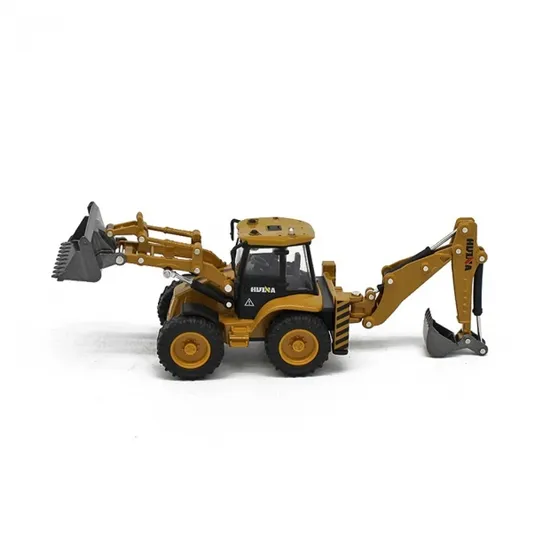 Marca Huina Miniatura 1/50 Metálica Retroescavadeira Carregadeira Retroescavadeira 1704