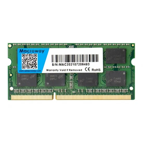 Memória para Notebook Macroway, DDR4 16GB (1x16GB), 3200MHz, SO-DIMM, Verde