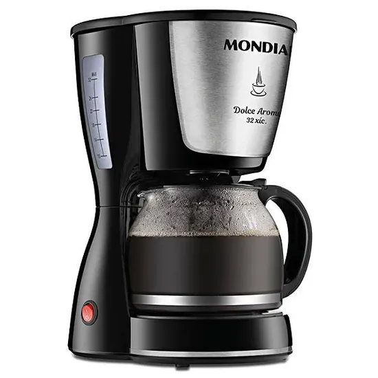 Cafeteira Mondial Dolce Arome Inox C-32-32X 800 Watts 220V ~ 50/60 Hz - Preta/Prata