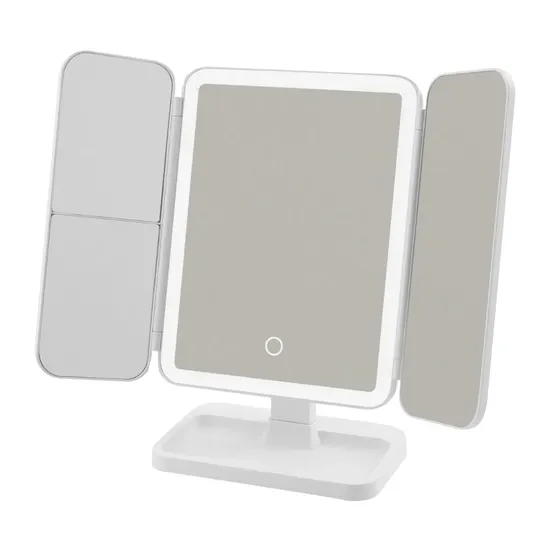 Espelho de Maquiagem Satellite Branco com LED A-M15