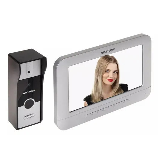 Kit de Interfone Analógico com Vídeo Hikvision DS-KIS202T